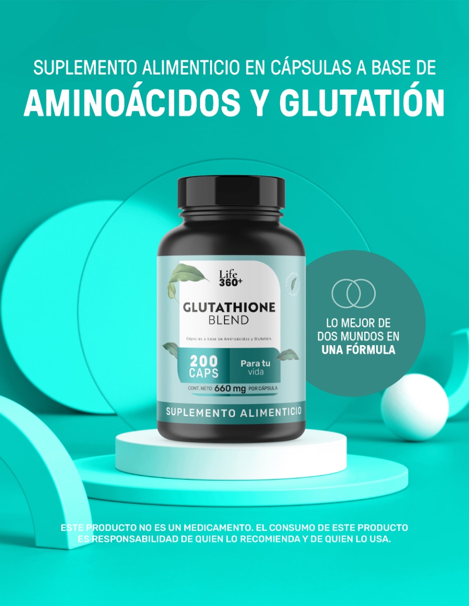 Glutation LIFE 360+ de 200 cápsulas 2