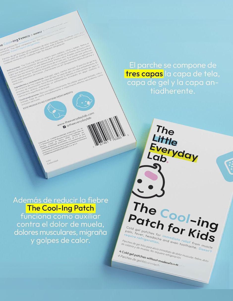 The Cool-ing Patch for Kids- parches fríos para bajar la temperatura o dolor con multivitaminico de 4 parches