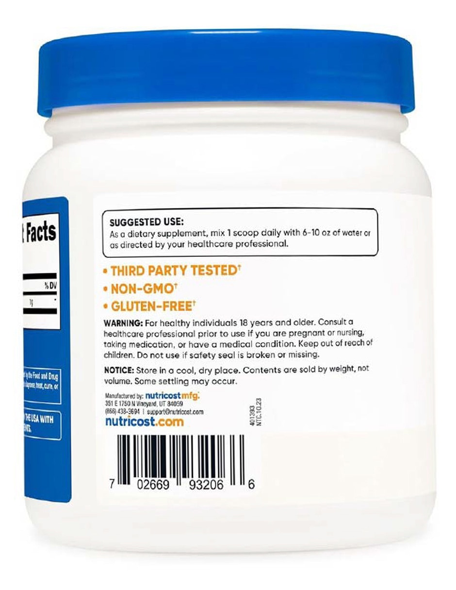 Nutricost MSM en Polvo– Azufre Orgánico para Articulaciones, Cabello y Salud Celular Nutricost con msm de 500 g