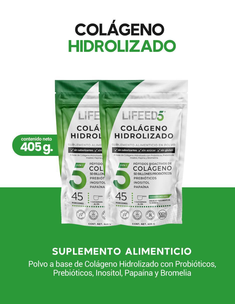Set de suplementos alimenticios Colágeno Hidrolizado Lifeed5 2