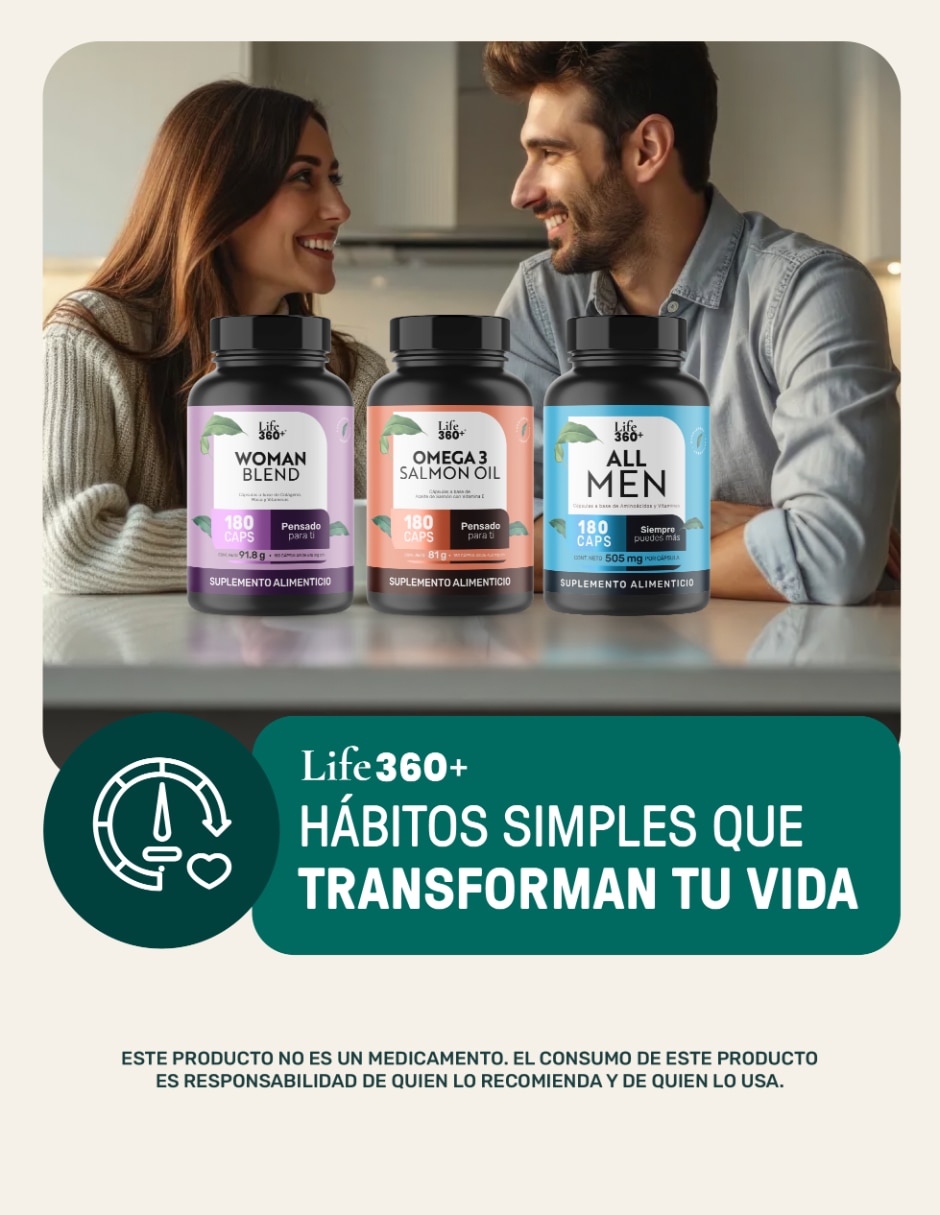 Set de suplementos alimenticios All Woman & All Men Life360+ con L-Arginina