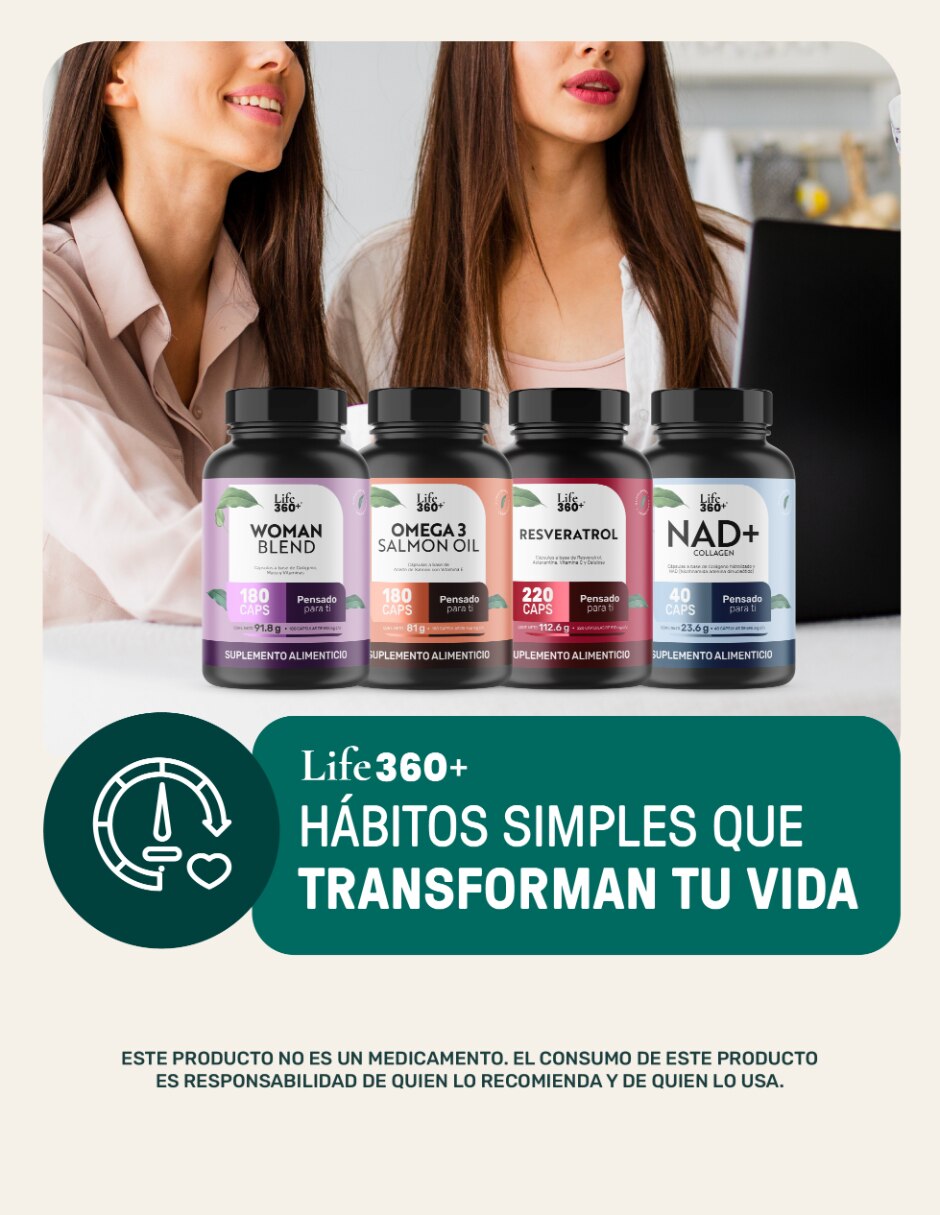 Set de suplementos alimenticios Omega Salmon Oil y All Woman con maca 7