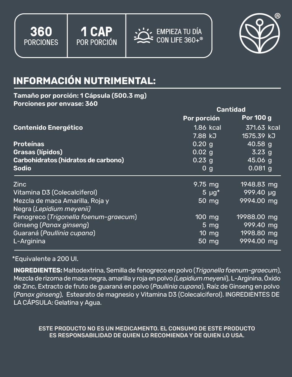 Kit de suplementos alimenticios L-Arginina y Fenogreco 5
