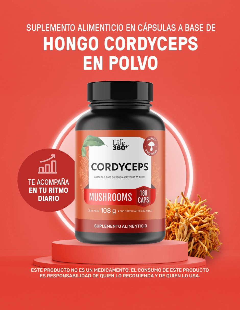 Cordyceps Mushrooms Life360+ con cordyceps