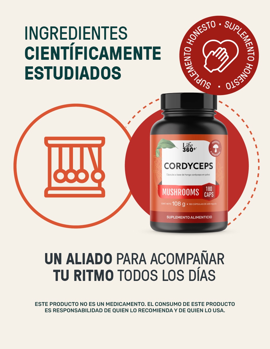 Cordyceps Mushrooms Life360+ con cordyceps