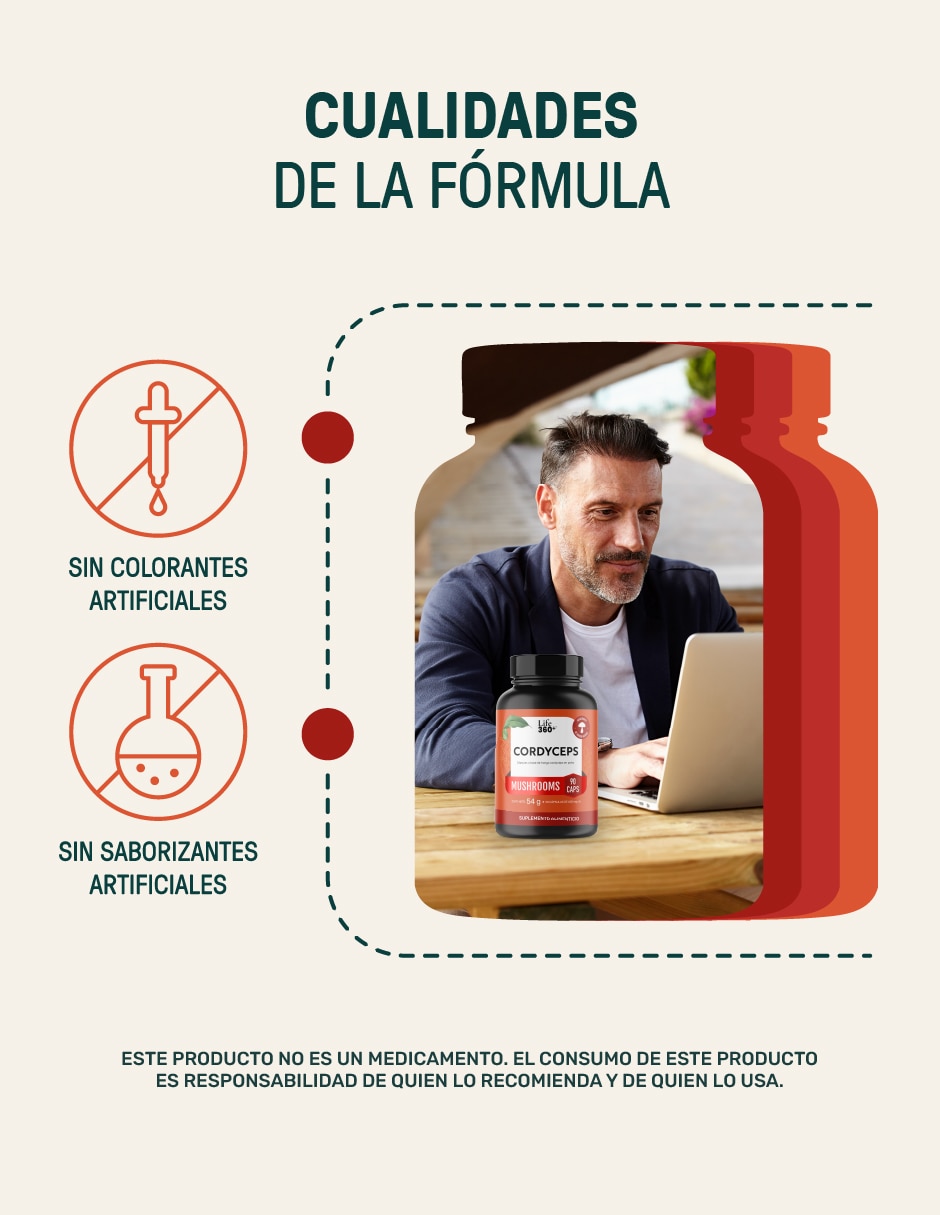 Cordyceps Mushrooms Life360+ con cordyceps