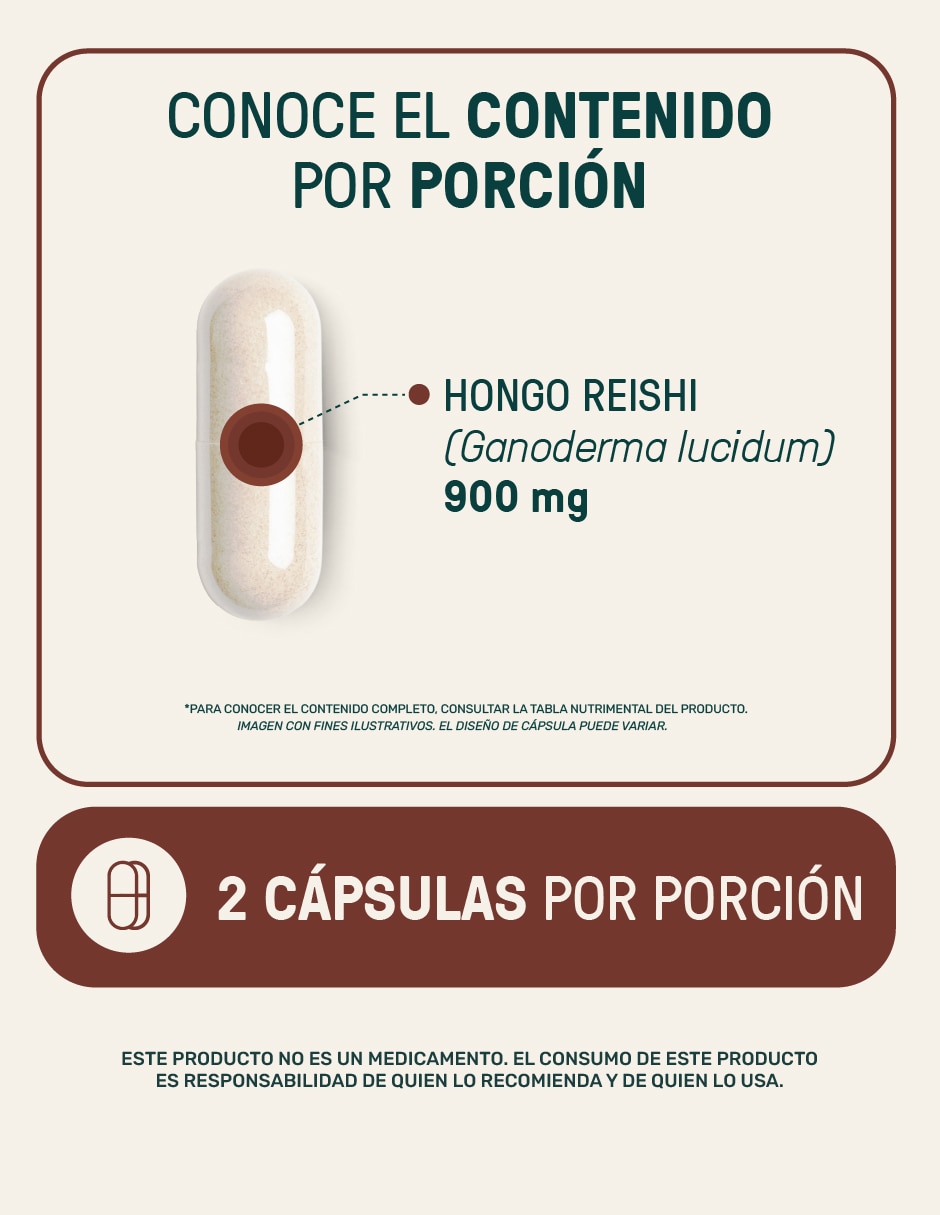Reishi Mushrooms Life360+ con hongo reishi