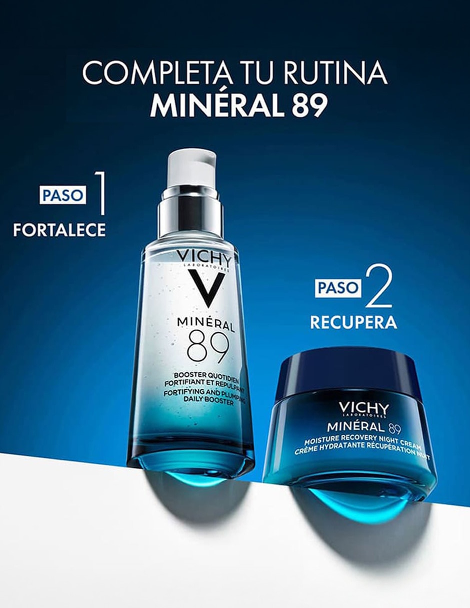 Crema facial recomendada para hidratar de noche Minéral 89 con Melatonina Pura Vichy para todo tipo de piel