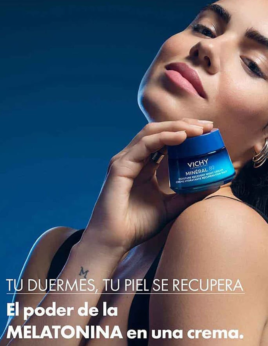 Crema facial recomendada para hidratar de noche Minéral 89 con Melatonina Pura Vichy para todo tipo de piel