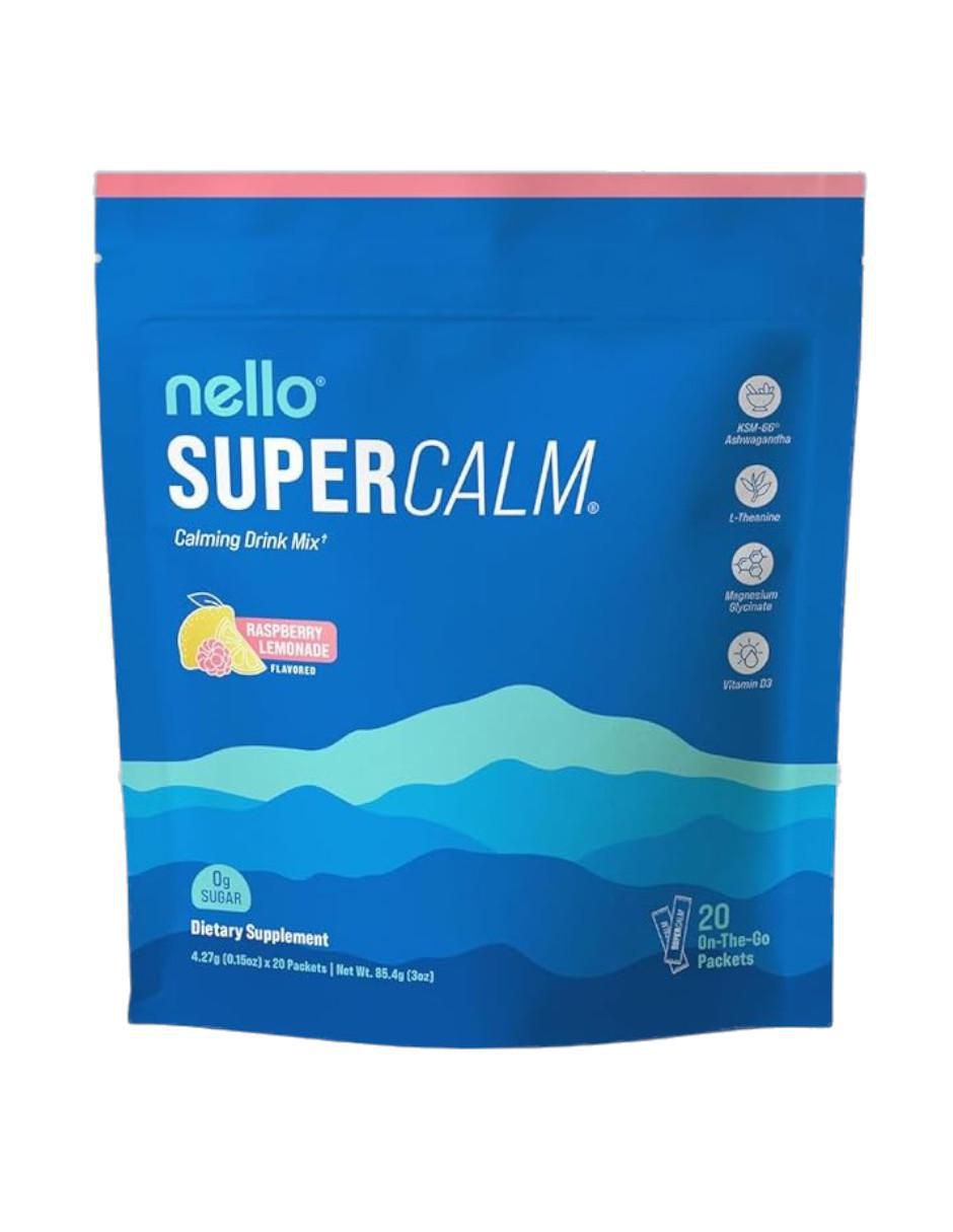 Supercalm con ashwagandha y magnesio sabor limonada rosa de 20 sobres
