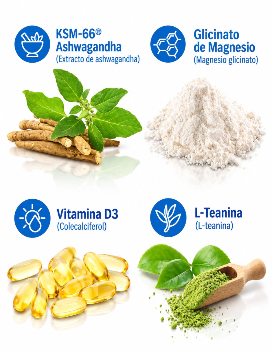 Supercalm con ashwagandha y magnesio sabor limonada rosa de 20 sobres