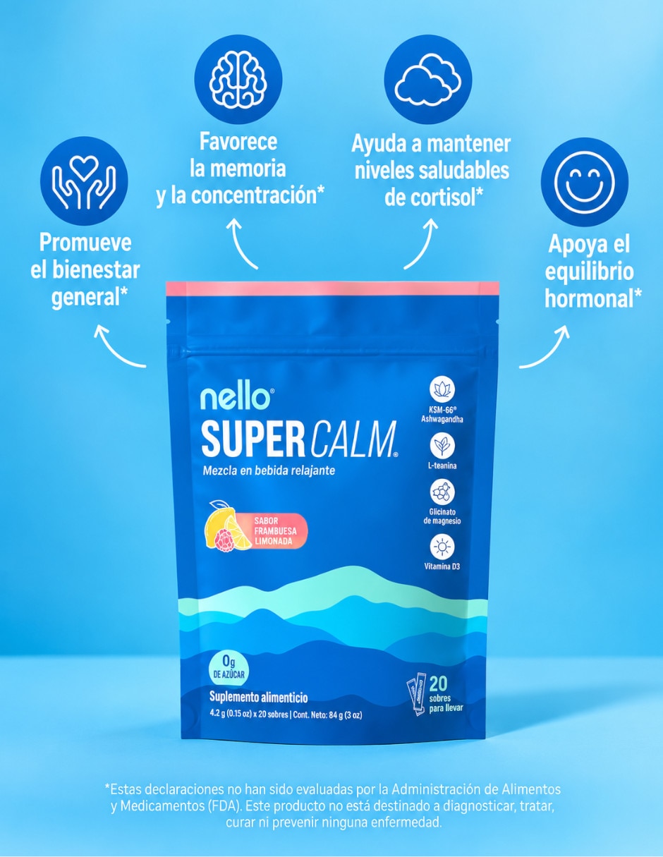 Supercalm con ashwagandha y magnesio sabor limonada rosa de 20 sobres 6