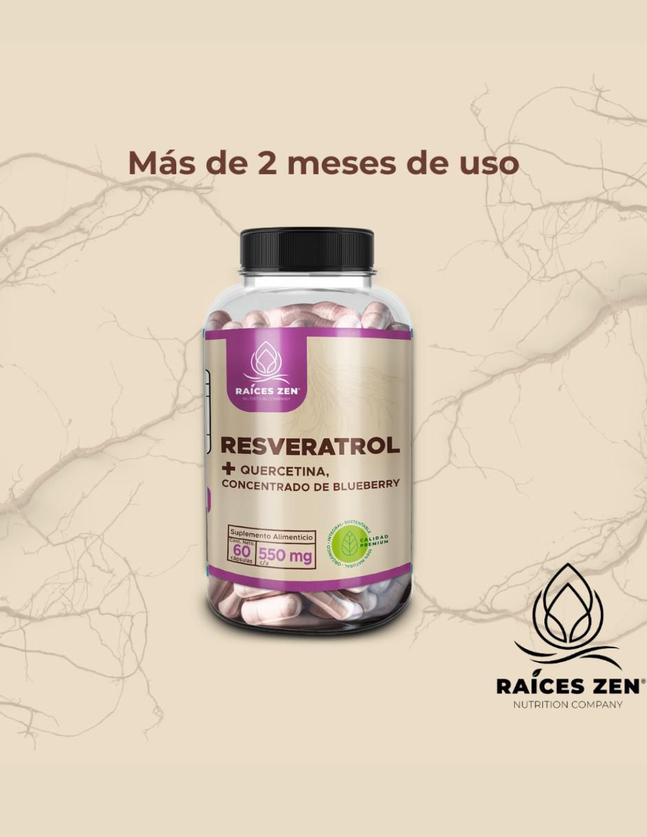 Resveratrol+ Quercetina y Concentrado de Blueberry de 60 cápsulas 5