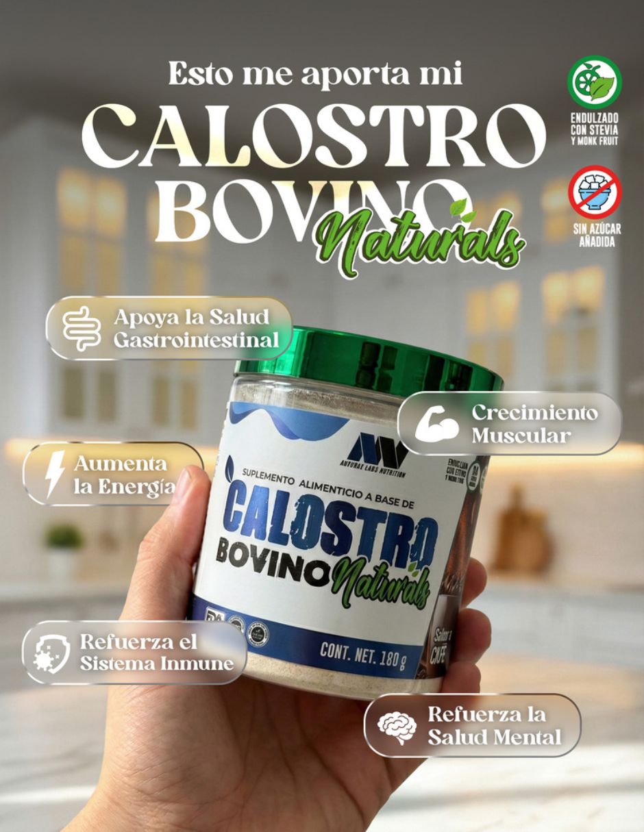Suplementos alimenticios calostro bovino naturals sabor plátano 2