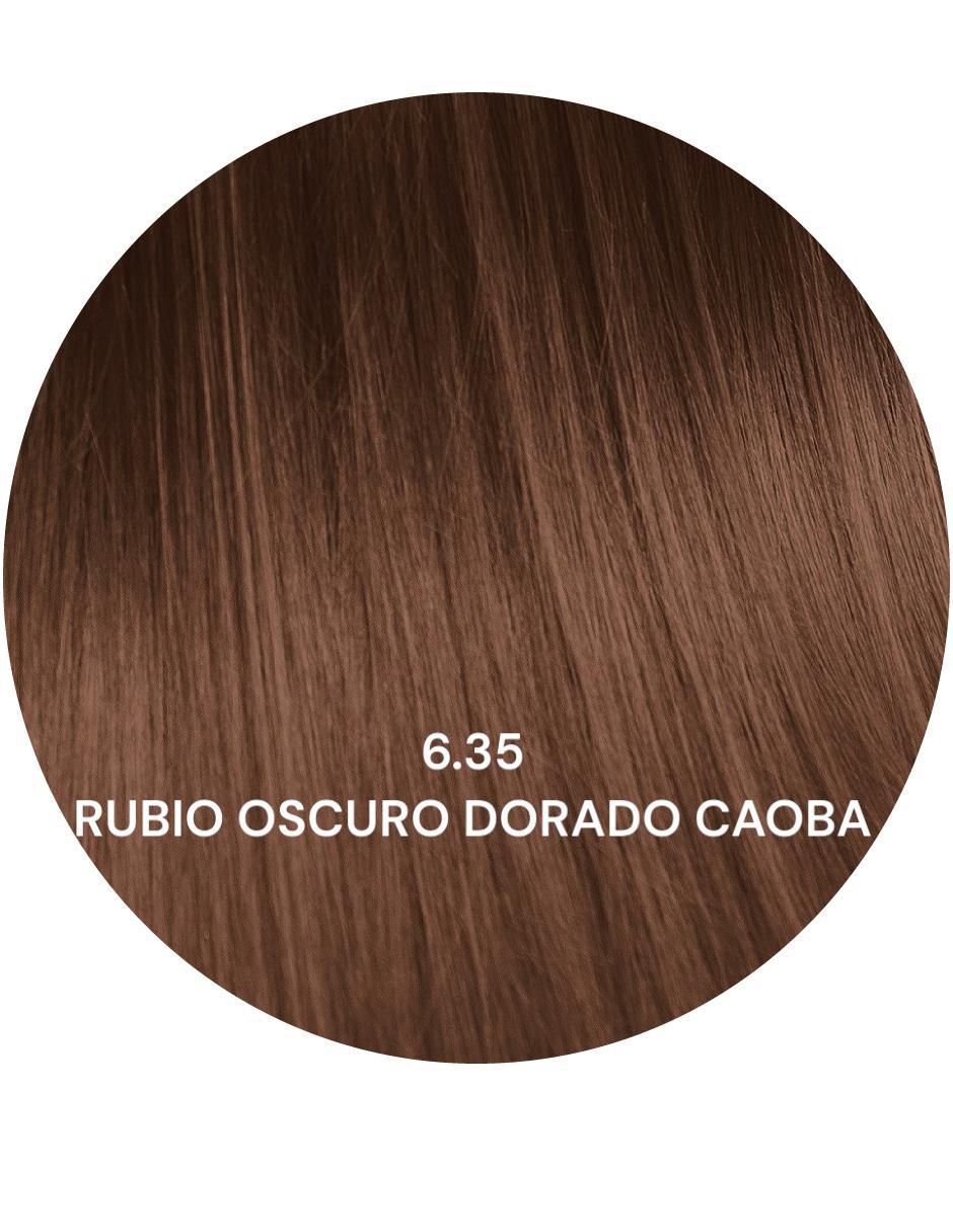 Tinte para cabello tono 6.35 rubio oscuro dorado caoba
