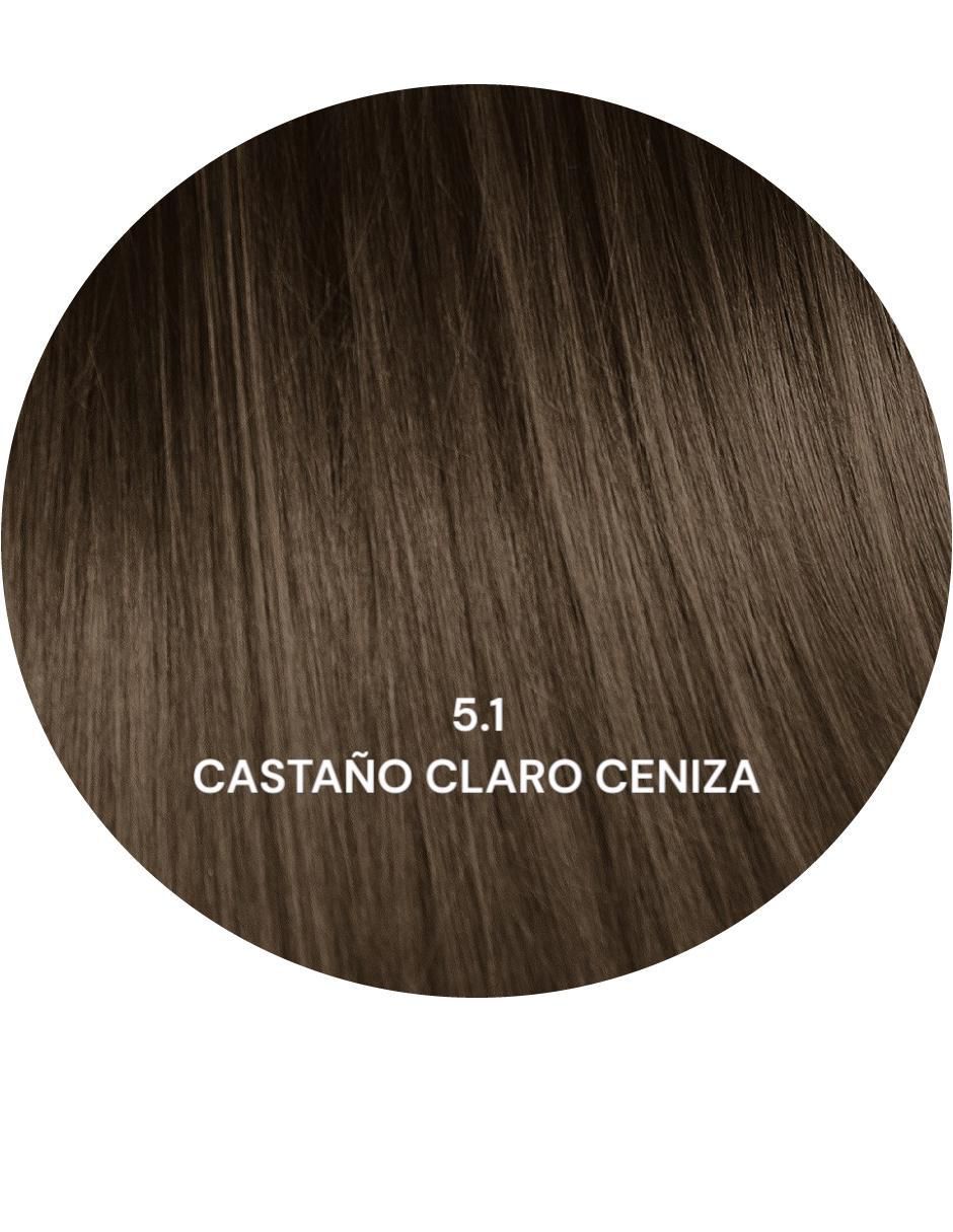 Tinte para cabello tono 5.1 castaño claro cenizo Tinte para cabello tono 5.1 castaño claro cenizo