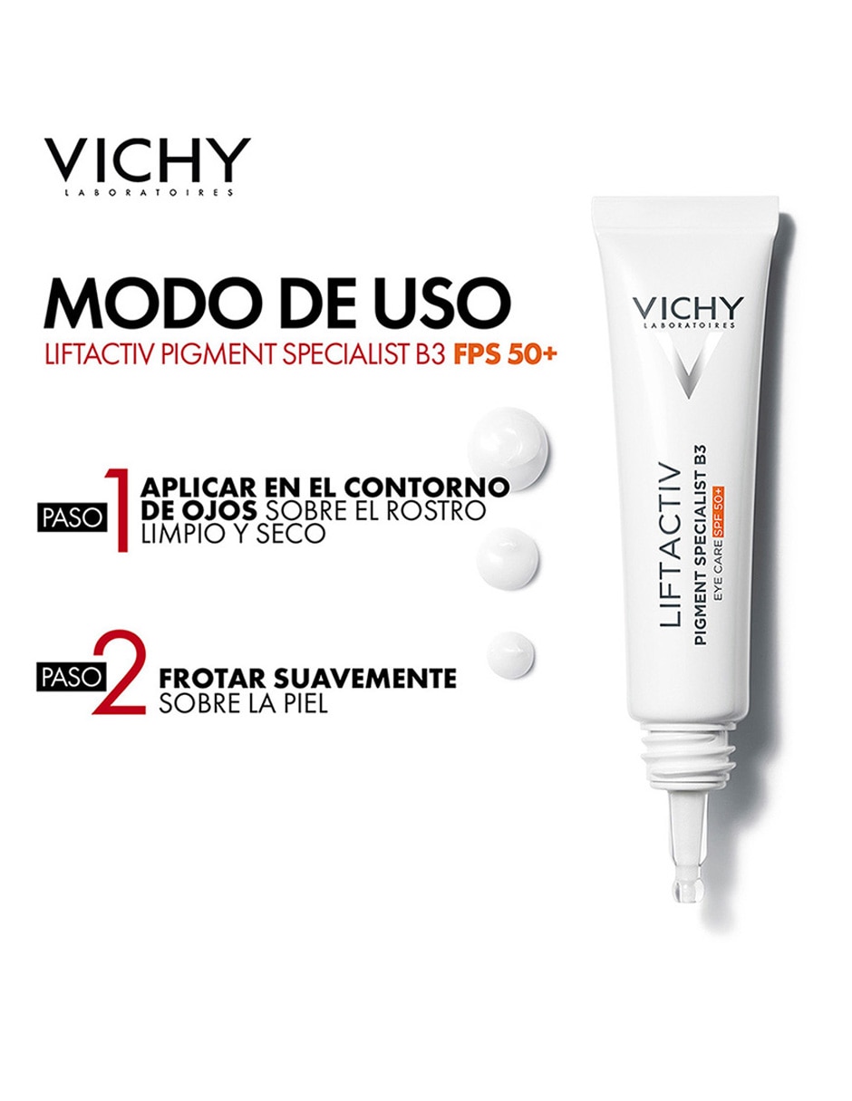 Crema para contorno de ojos recomendada para reducir manchas día y noche Vichy Liftactiv B3 Eyes Vichy todo tipo de piel 11