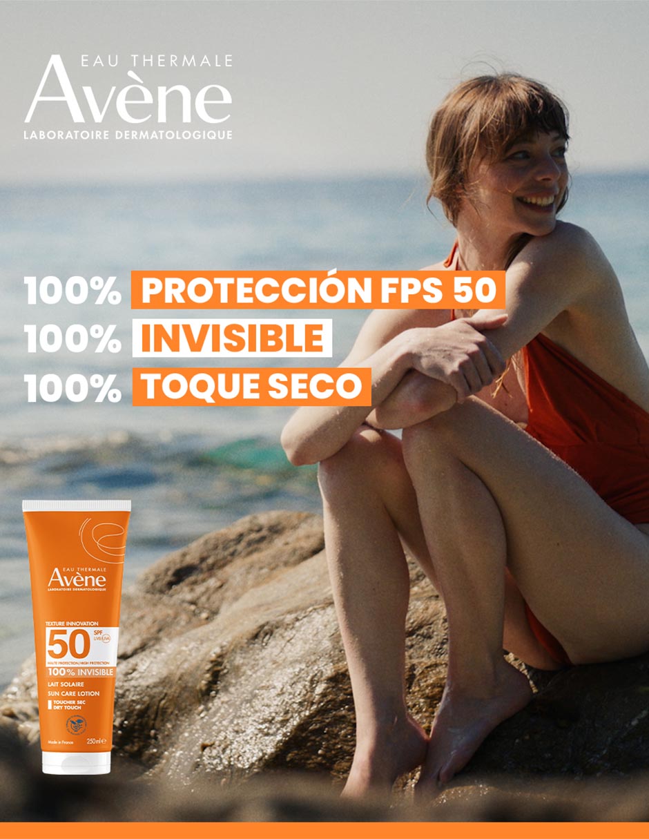 Protector solar FPS 50 Texture Innovation leche invisible Avène Eau Thermale 250 ml
