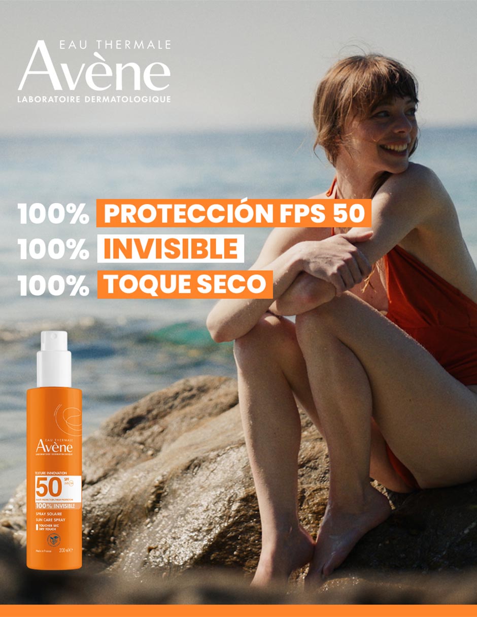 Protector solar FPS 50 Texture Innovation 100% invisible Eau Thermale 200 ml 8