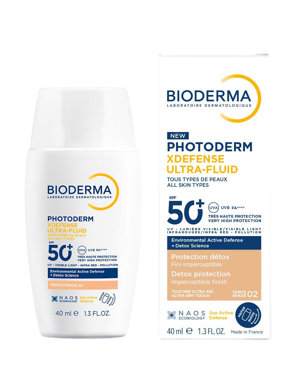 Protector solar FPS 50 Photoderm XDefense tono claro 02 Bioderma Photoderm 40 ml