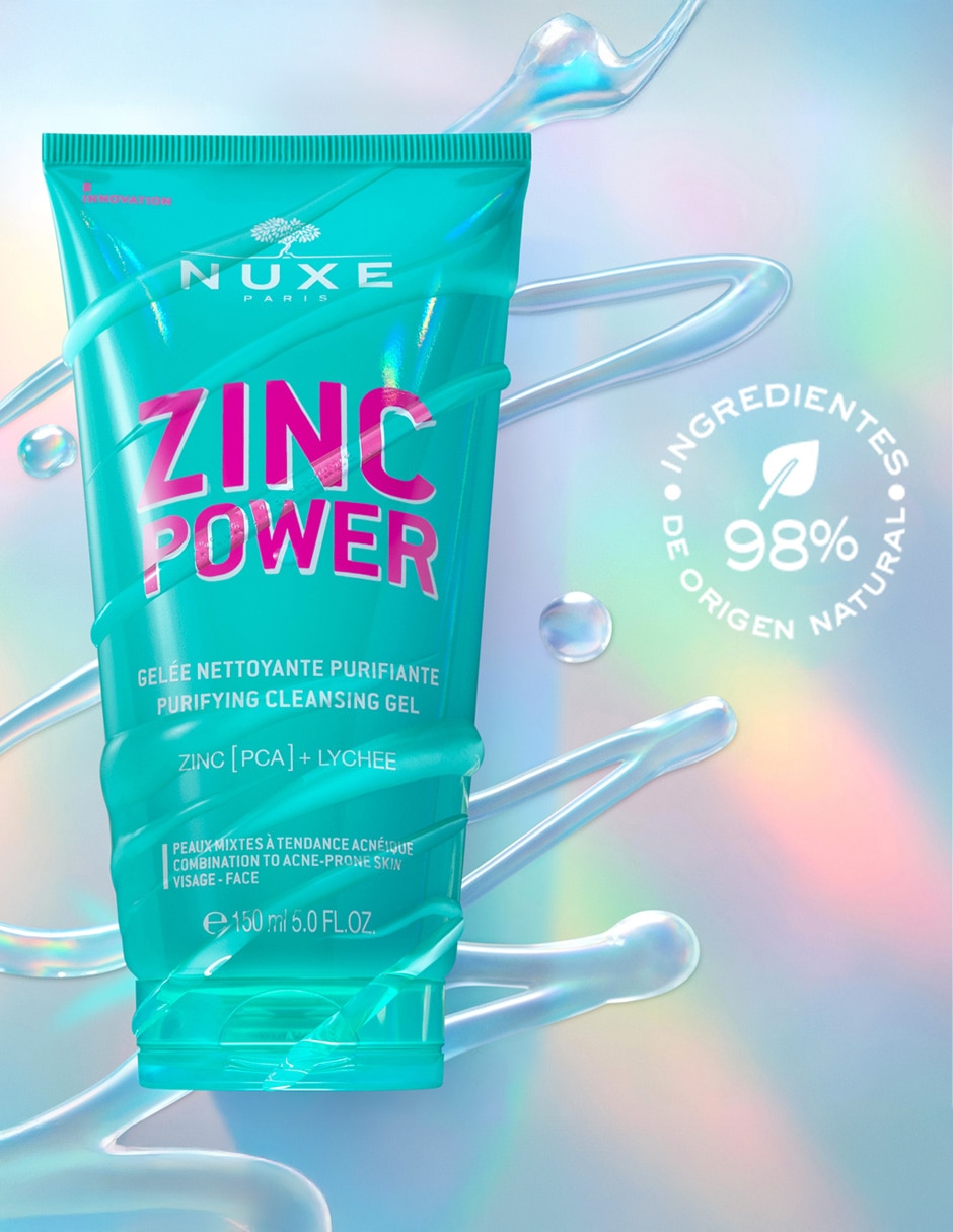 Limpiador facial Gel Purificante Nuxe Zinc Power para purificar