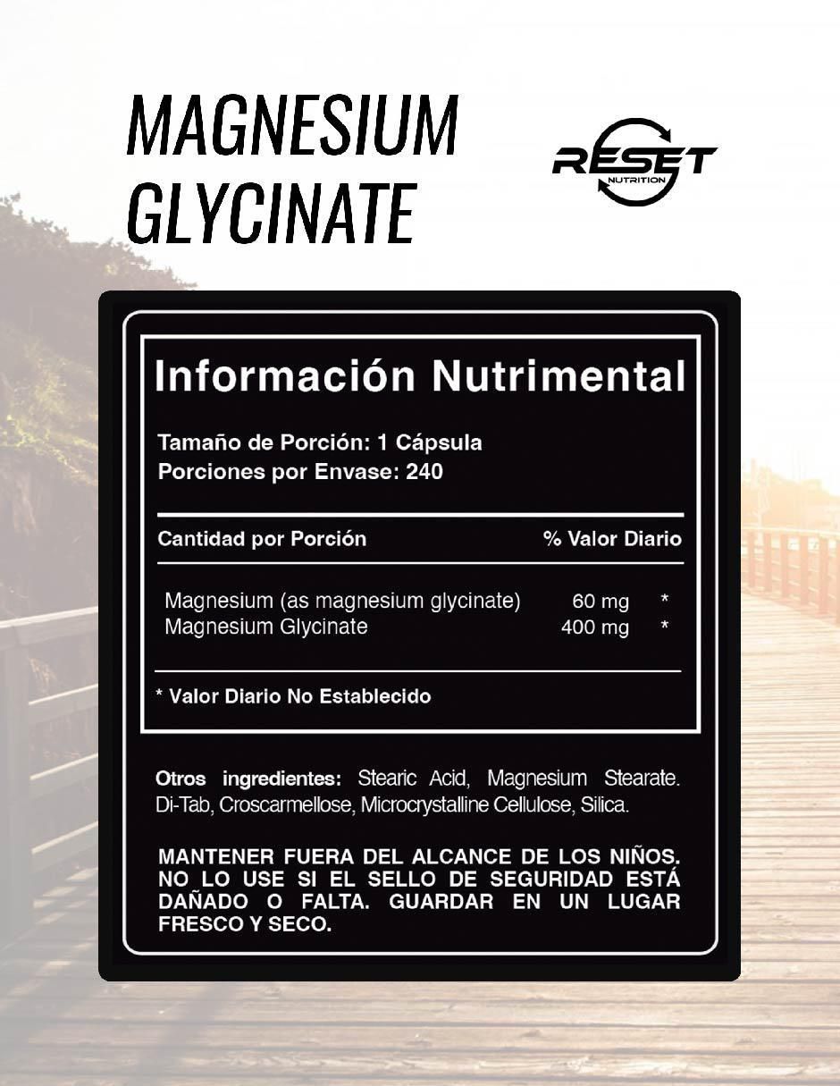 Magnesio Glicinato 400 mg Sueño Profundo, Relajación y Alivio de Calambres Musculares con glicinato de magnesio 3