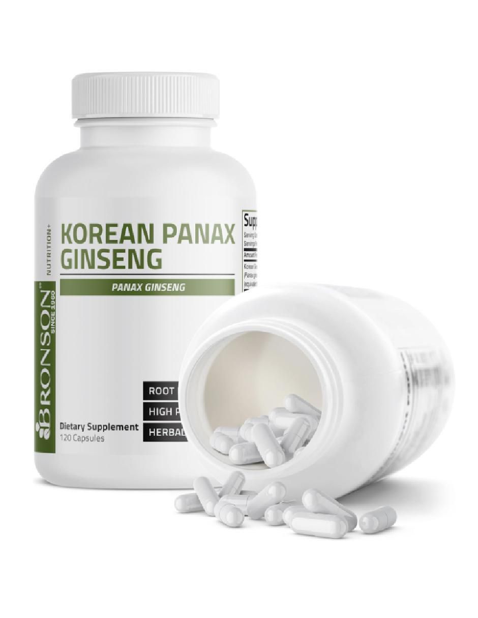 BRONSON KOREAN PANAX GINSENG Bronson con ginseng de 120 cápsulas