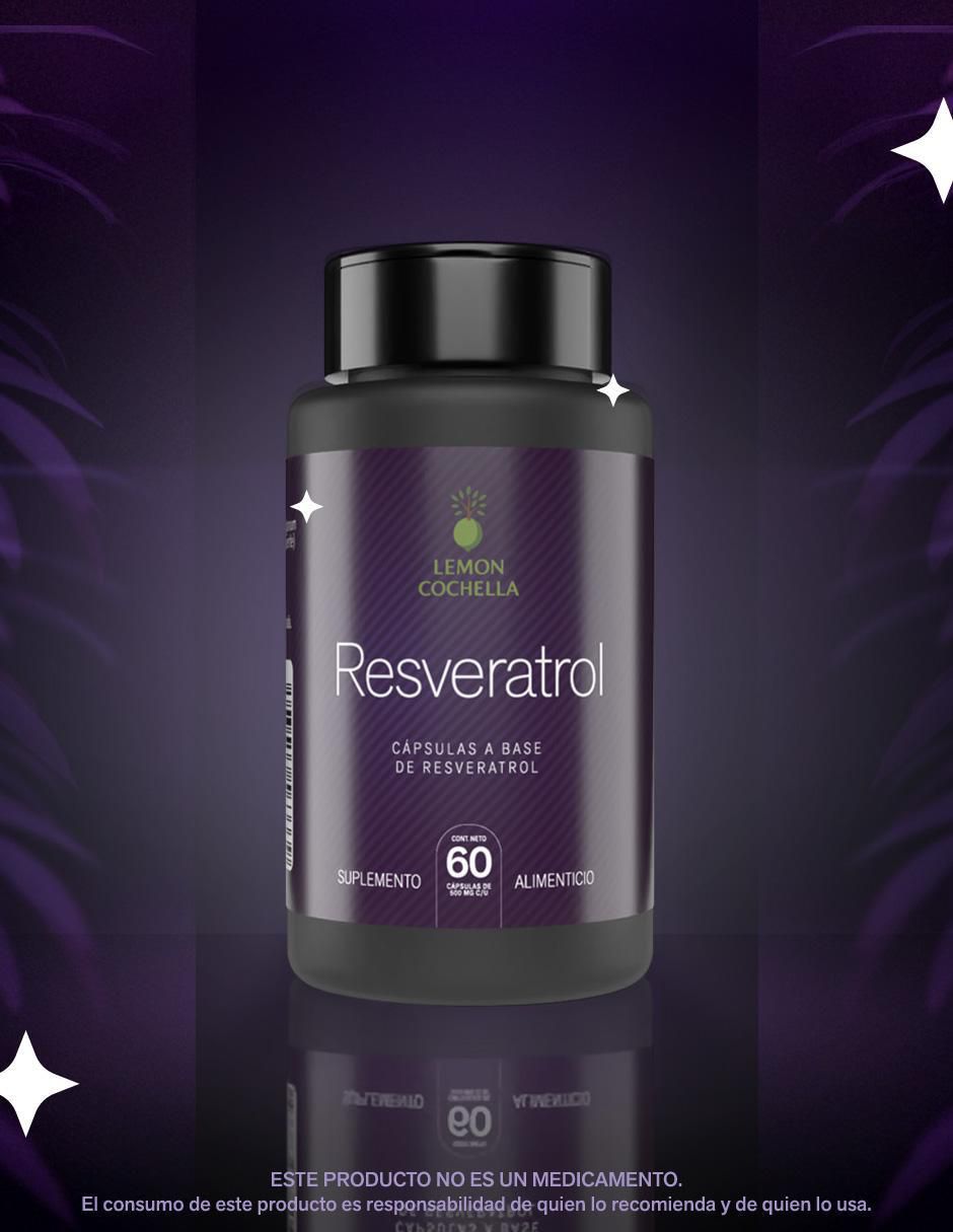 Trans Resveratrol Antioxidante sabor natural de 60 cápsulas 2