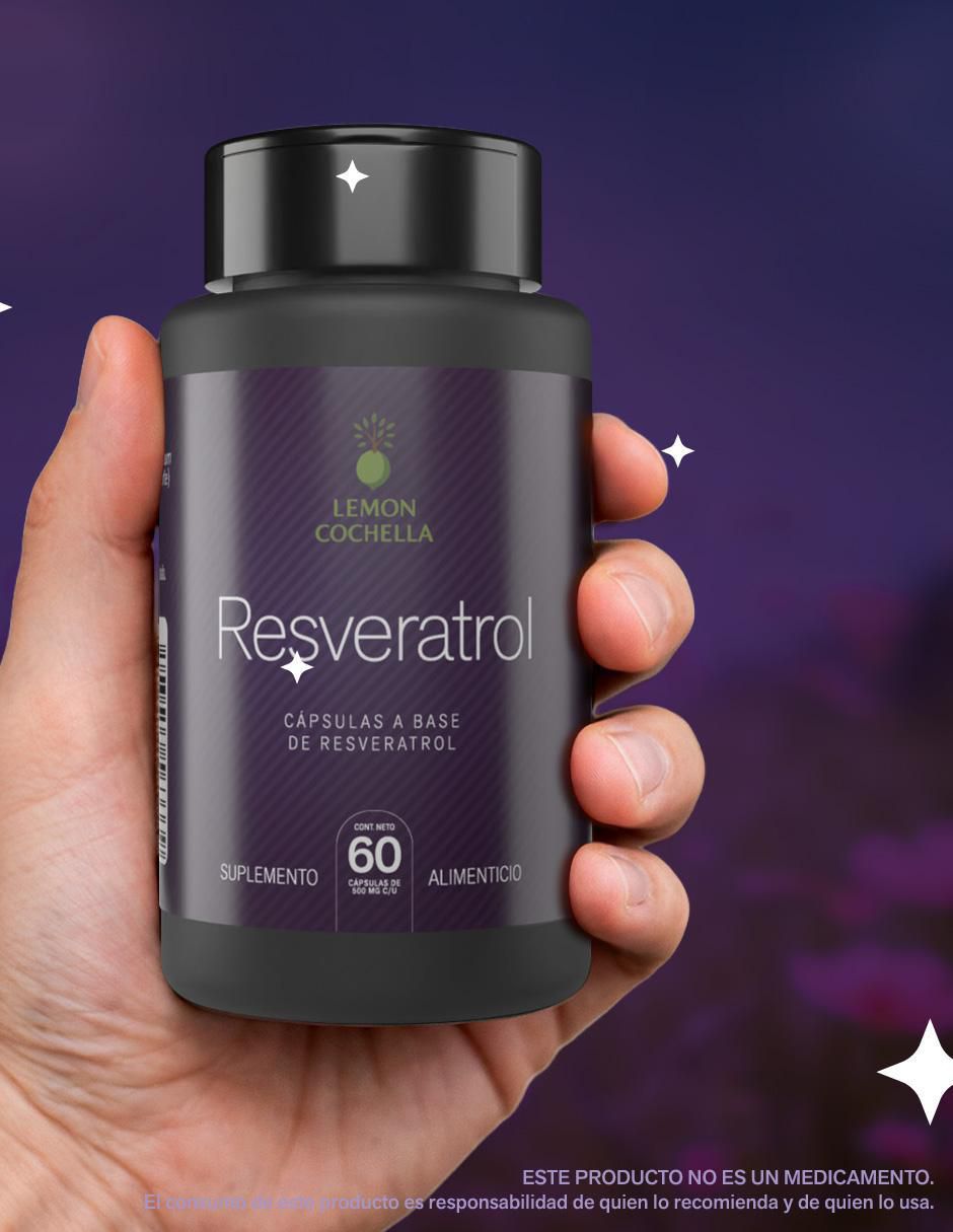 Trans Resveratrol Antioxidante sabor natural de 60 cápsulas 3