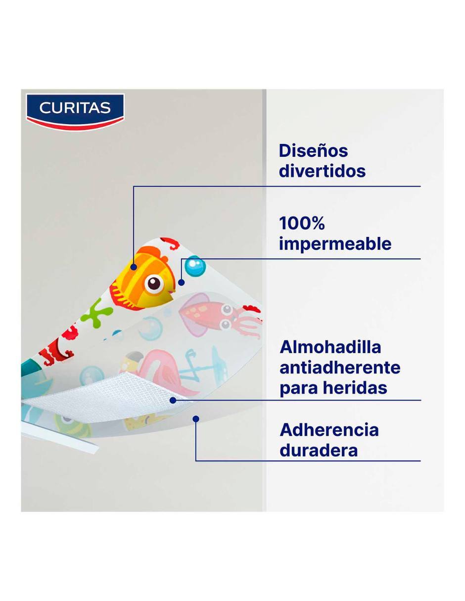 Bandas adhesivas curitas 10 piezas