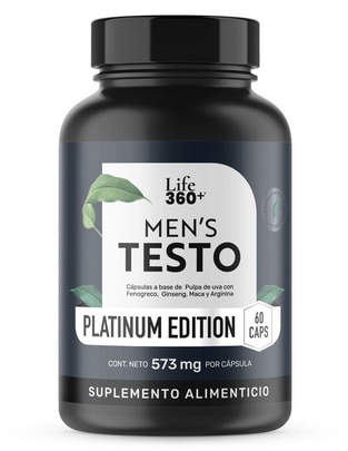 Testo Platinum Maca y Arginina Life360+ con fenogreco ( trigonella foenum-graecum)