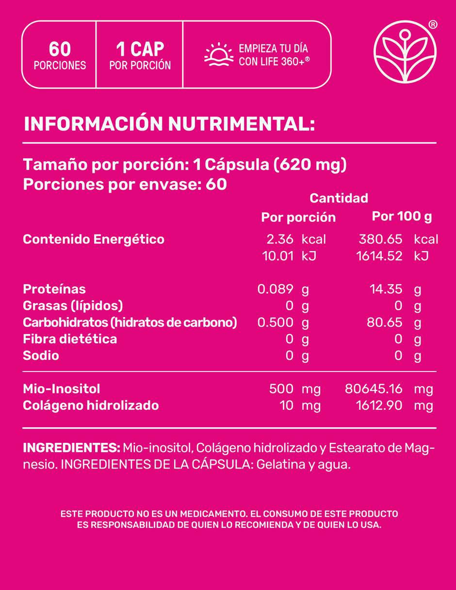 Myo Inositol Life 360+ con Inositol Life360+ con inositol