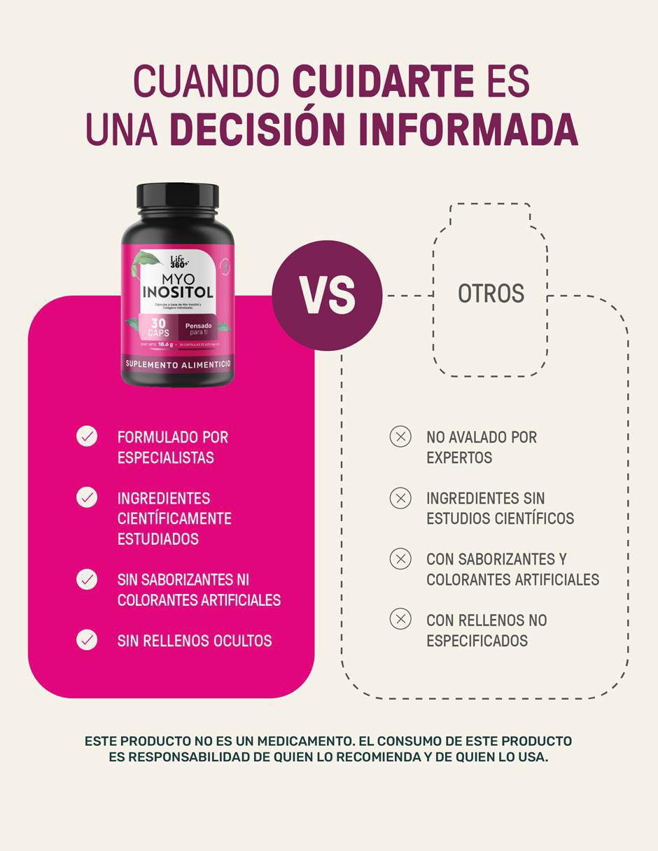 Myo Inositol Life 360+ con Inositol con inositol 7