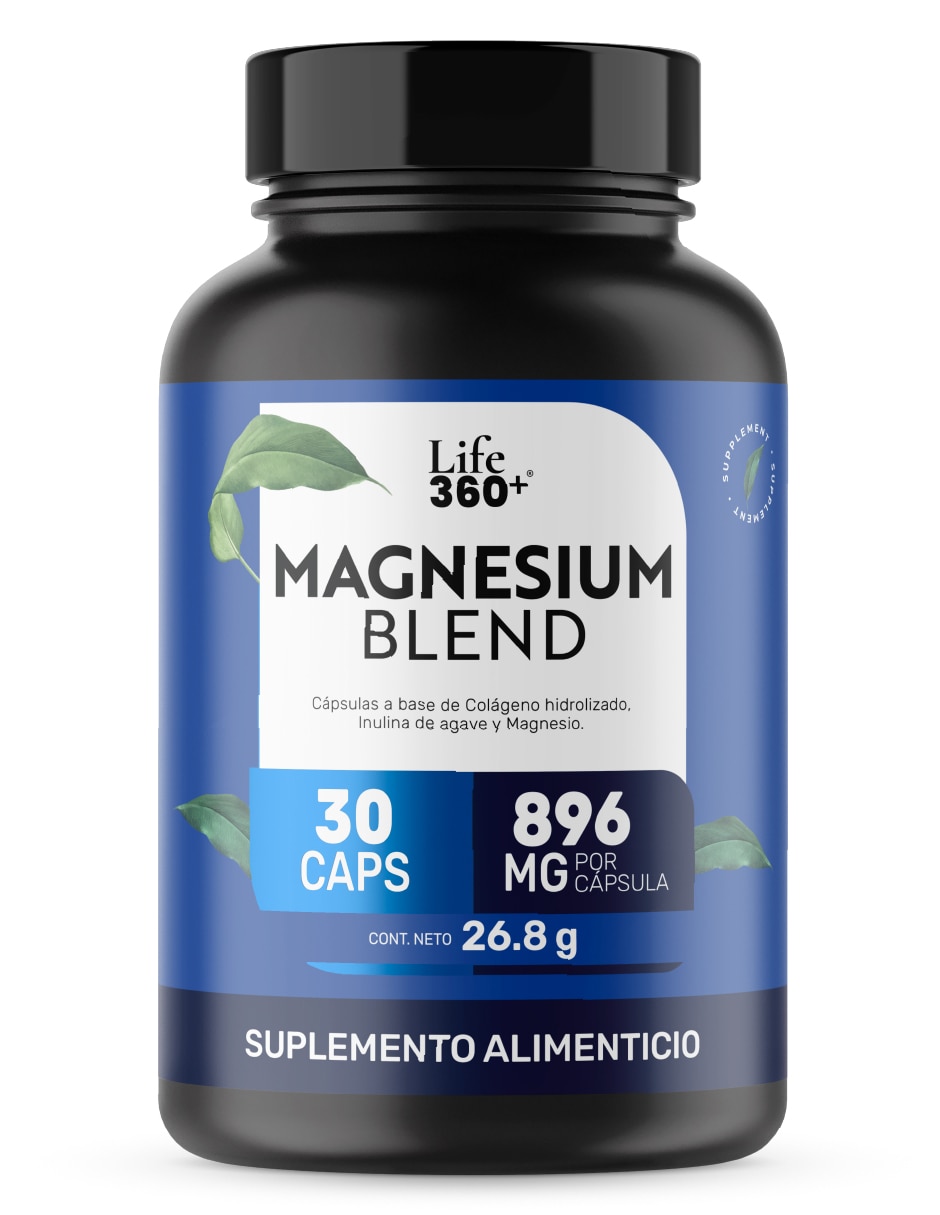 Magnesium Blend Life360+ con magnesio de 30 cápsulas
