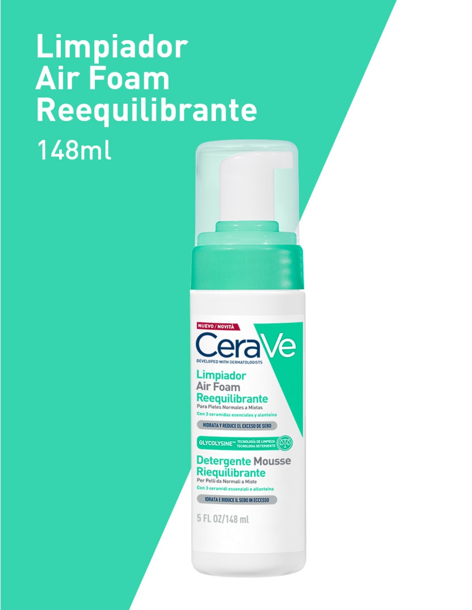 Set limpiador facial Air Foam Reequilibrante Hydrating Cleanser para hidratar 7