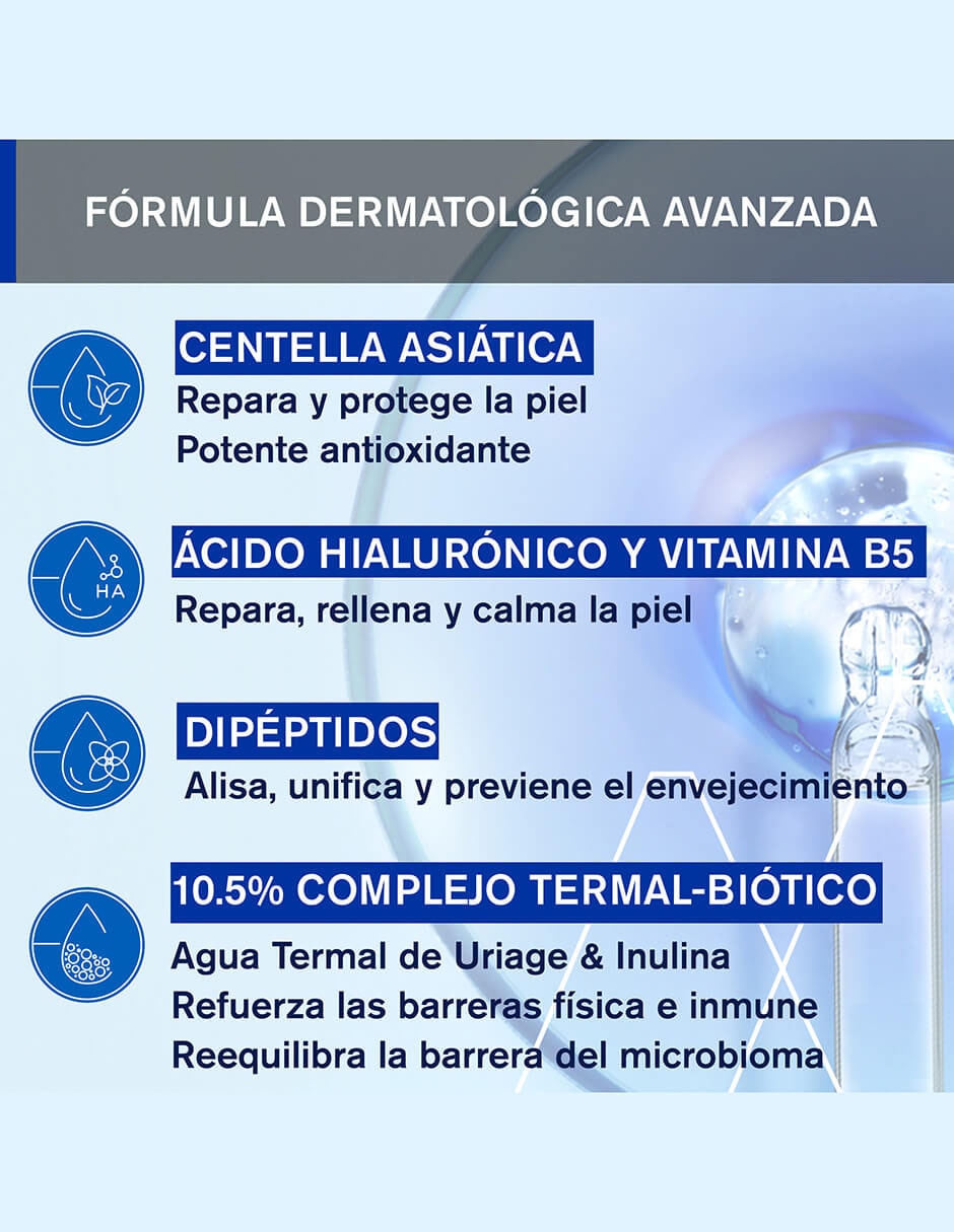 Sérum facial Reparador Intenso Uriage Cica Daily todo tipo de piel