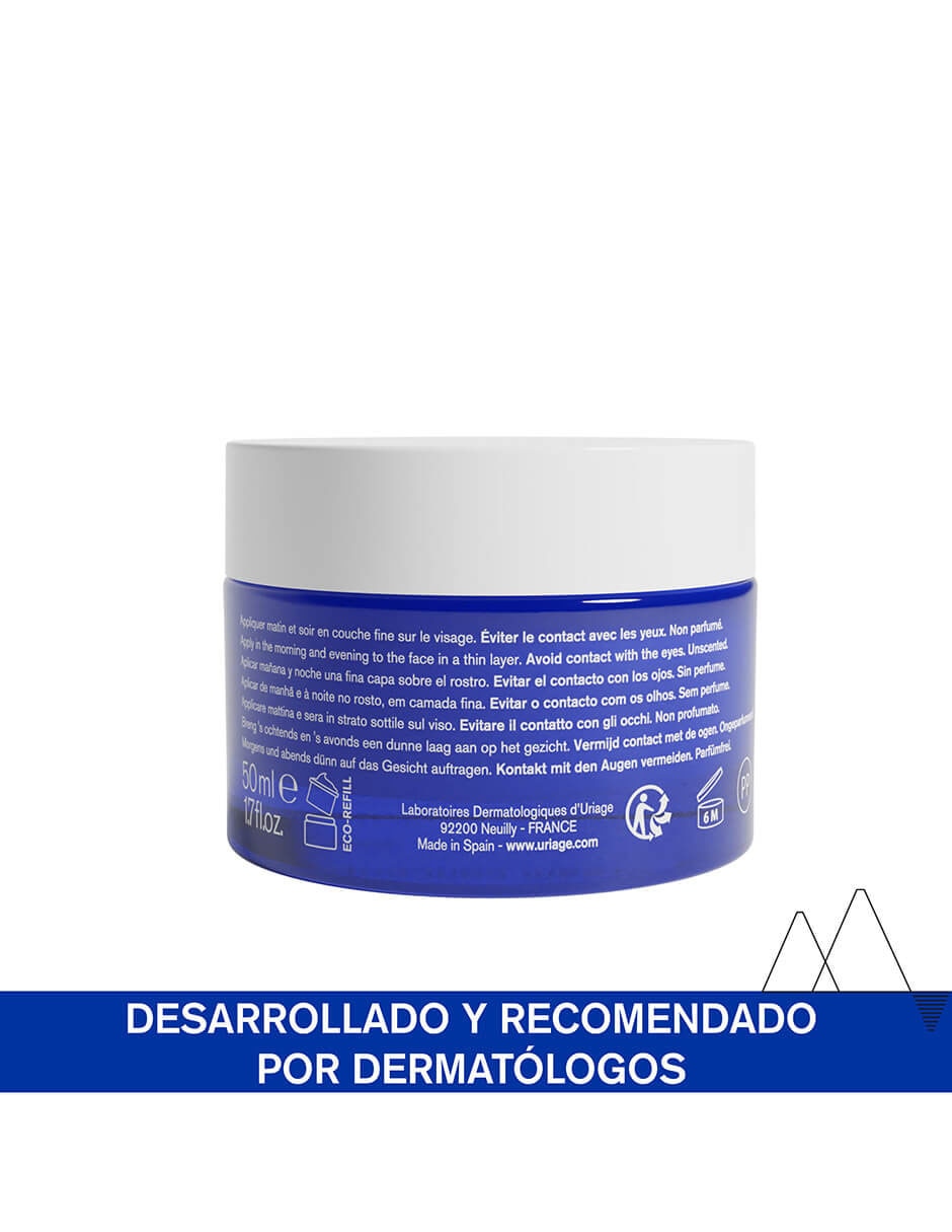 Crema facial recomendada para calmar y regenerar la piel día y noche Uriage Cica Daily para piel sensible