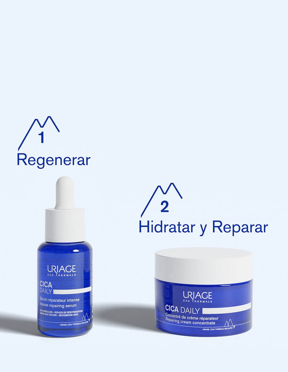 Crema facial recomendada para calmar y regenerar la piel día y noche Uriage Cica Daily para piel sensible