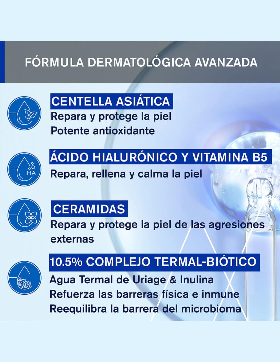 Crema facial recomendada para calmar y regenerar la piel día y noche Uriage Cica Daily para piel sensible