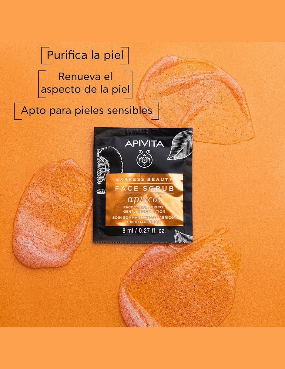Mascarilla facial apricot para exfoliar Express Beauty 3