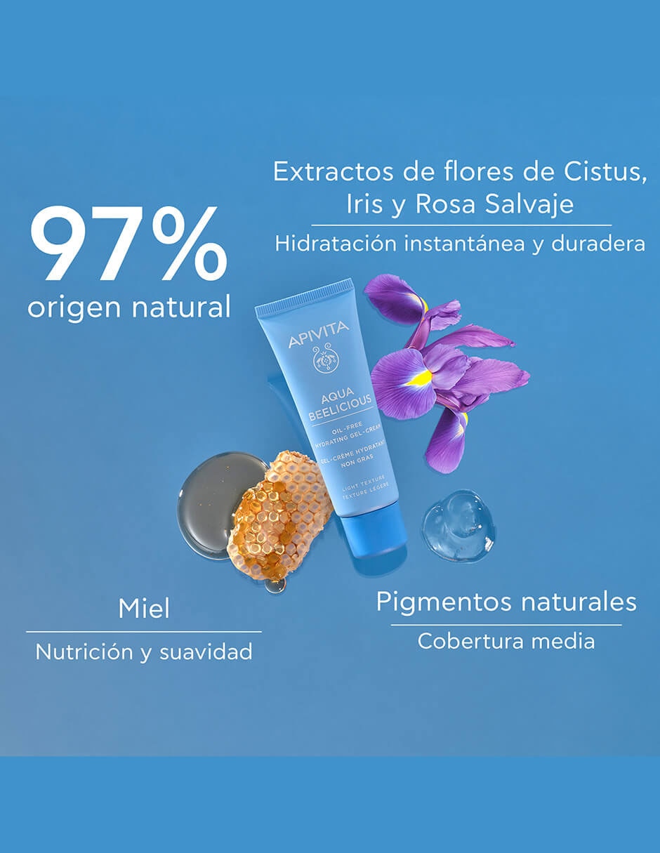 Crema facial recomendada para hidratar día y noche Aqua Beelicious para piel normal y seca 7
