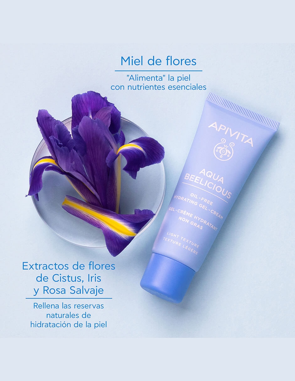 Crema facial recomendada para hidratar día y noche Aqua Beelicious para piel normal y seca 4