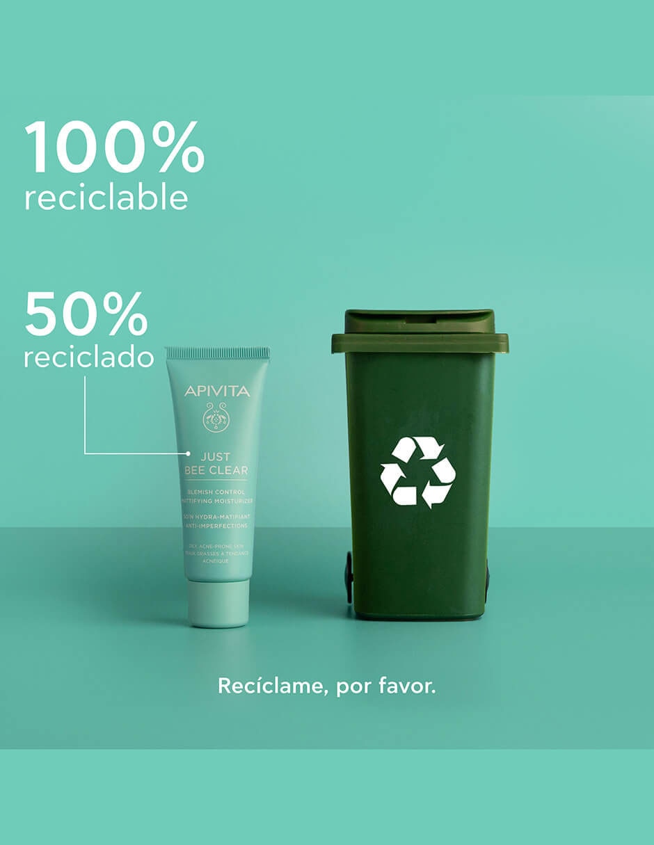 Crema facial recomendada para matificar e hidratar día y noche Just bee clear para piel mixta y grasa 8