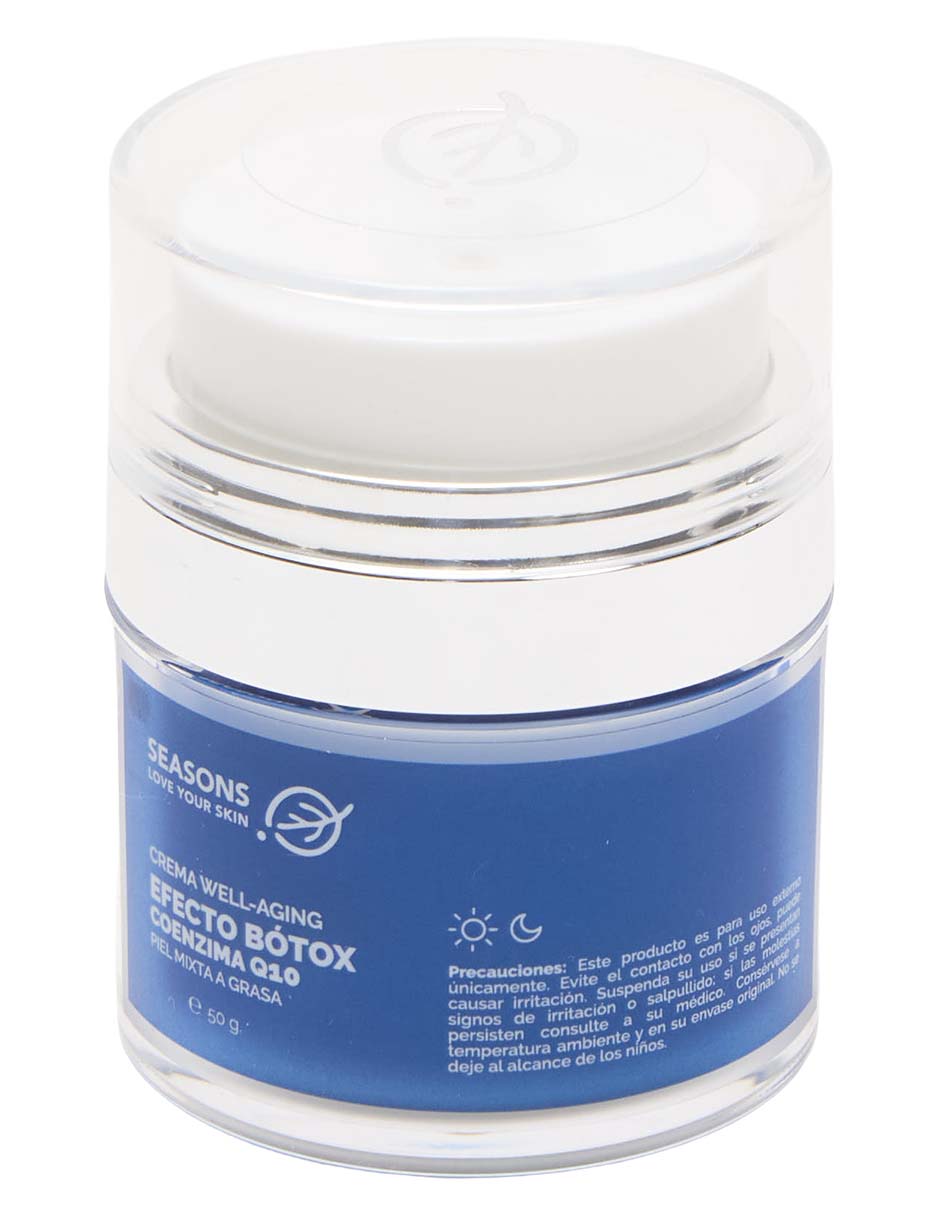 Crema facial recomendada para prevenir signos de la edad día y noche Well-Aging Efecto Bótox Coenzima Q10 todo tipo de piel Crema facial recomendada para prevenir signos de la edad día y noche Well-Aging Efecto Bótox Coenzima Q10 todo tipo de piel