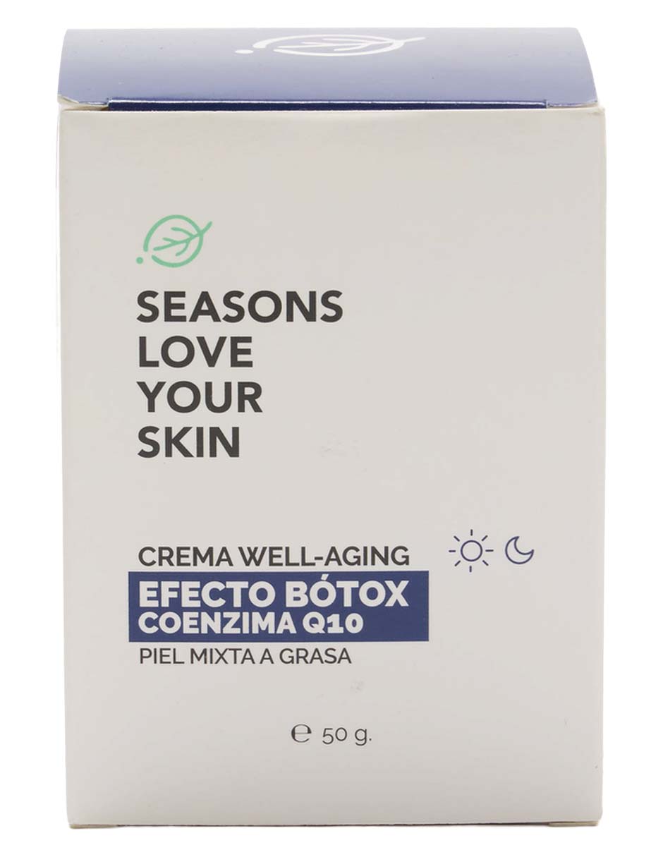 Crema facial recomendada para prevenir signos de la edad día y noche Well-Aging Efecto Bótox Coenzima Q10 todo tipo de piel