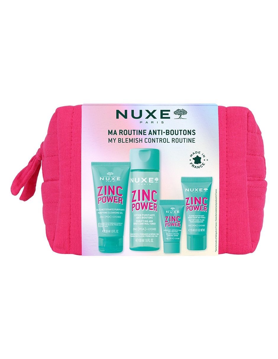 Kit tratamiento facial Nuxe - Zinc Power Travel Kit antiacné Nuxe Zinc Power