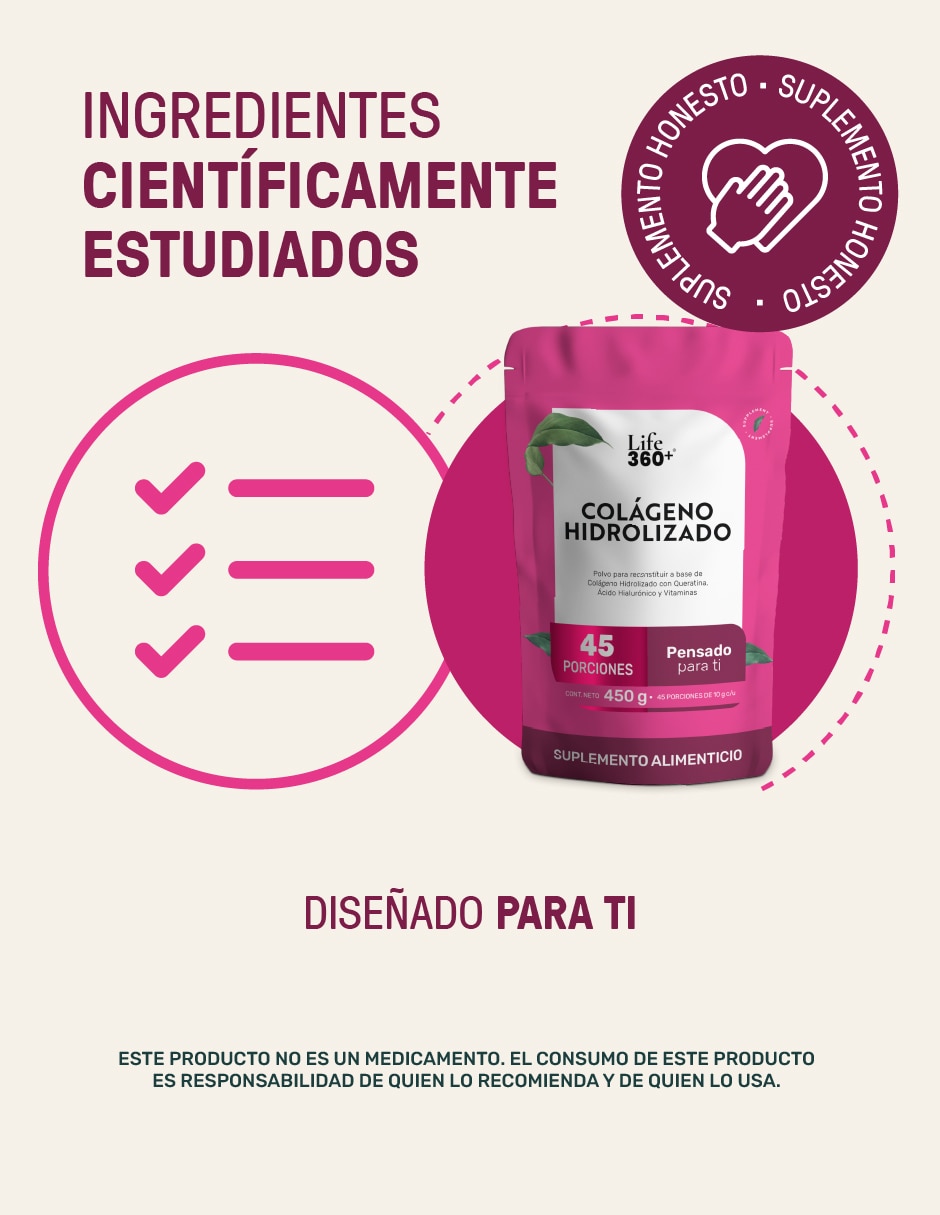Colágeno hidrolizado Life360+ de 450 g