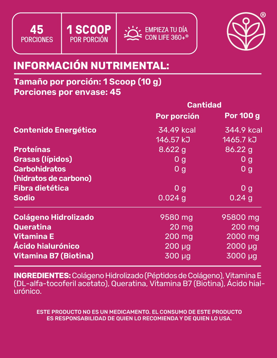 Colágeno hidrolizado de 450 g Colágeno hidrolizado de 450 g