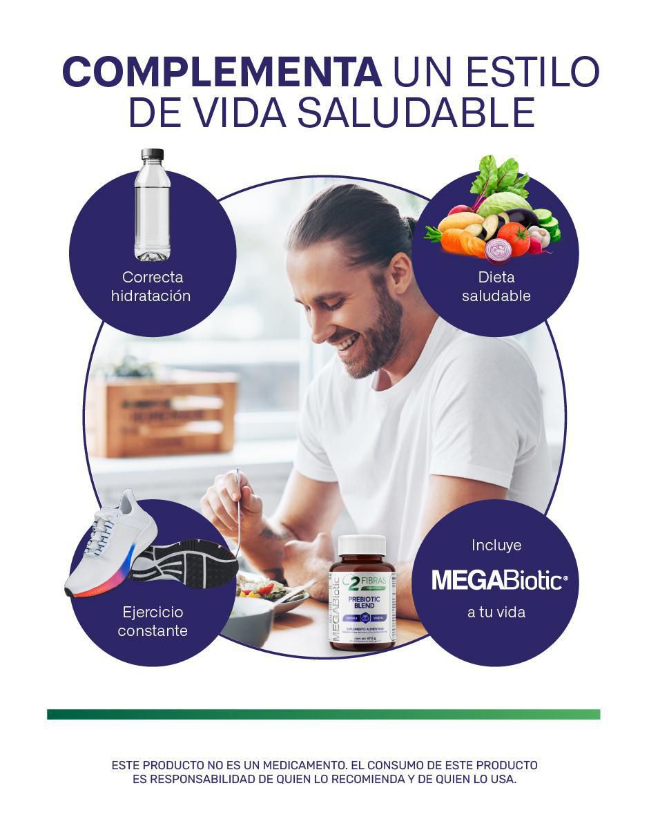 2 Fibras prebiotic con inulina de agave, lactobacillus acidophilus de 120 cápsulas 7