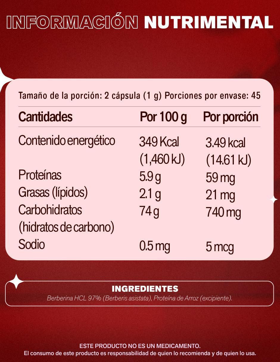 Berberina de 90 cápsulas 2